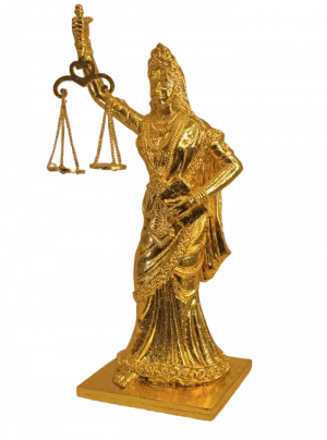 Lady Justice statue - Gold Leafing