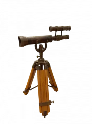 Antique Warm Brown Brass Telescope
